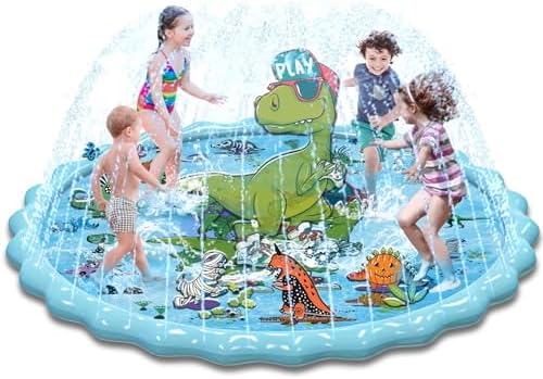 Amazon.com: 4 in 1 Splish Splash Learning Pad – Outdoor 60” Sprinkler Water  Toy for Toddlers and Kids | USA Patented Swimming Ocean Animals |  Inflatable Pool with Matching and Learning Games : Toys & Games